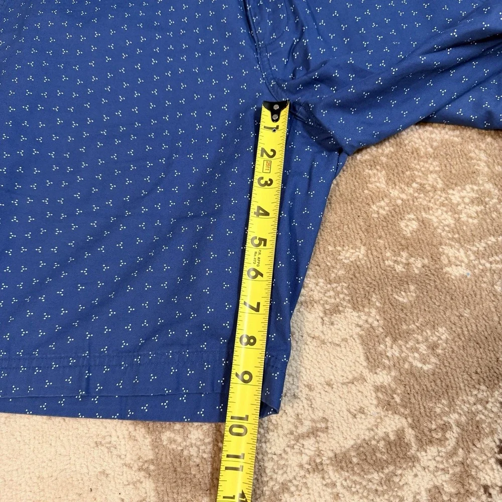 Brooks Brothers Red Fleece Shorts Mens Khakis 36 Blue Geometric Golf AOP